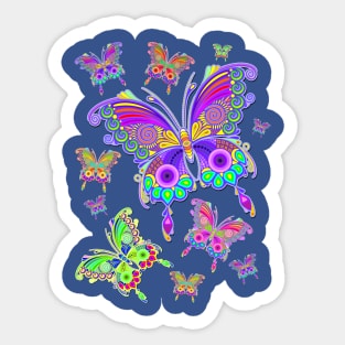 Butterfly Colorful Tattoo Style Sticker